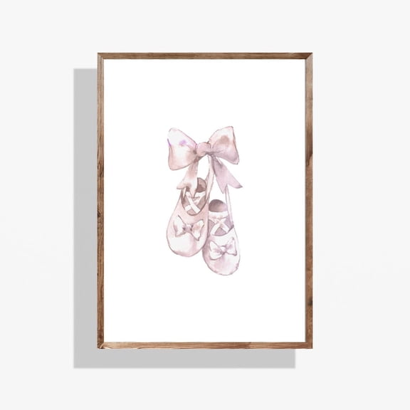 Ballet Shoes Elegant Ballerina Poster, Unframed Paper Poster 24x36in
