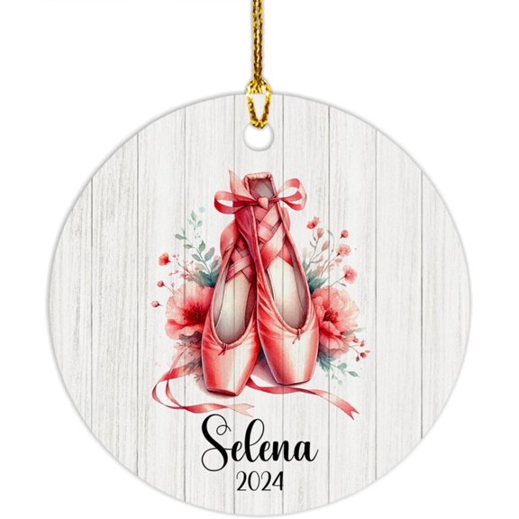 Ballet Shoes Ornament Ballet Shoes Christmas Ornament 2025, Personalized Dancing Ballet Ornament with Name Year, Gifts for Friend, Custom Ballet Ornament Christmas, Ballet Decor ggwIRq