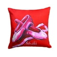 thumbnail image 1 of Ballet Shoes Red Fabric Decorative Pillow, 1 of 4