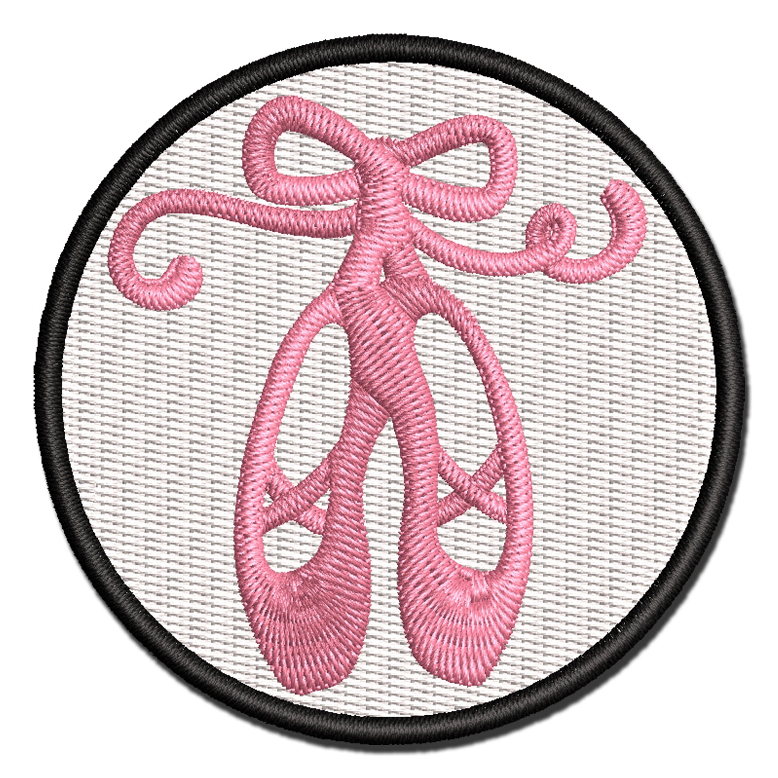 Ballet Shoes Slippers Ballerina Applique Multi-Color Embroidered Iron-On Patch - 3.5 Inch Large