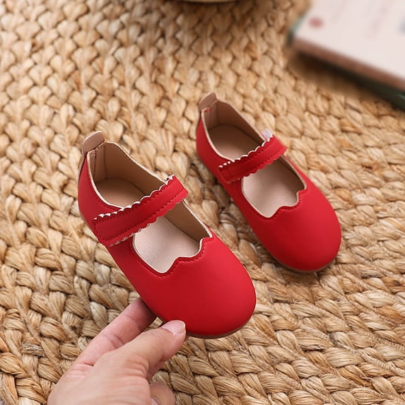 Ballet Shoes for Girls Fashion Princess Flats, Solid Color Spring Fall School Shoes