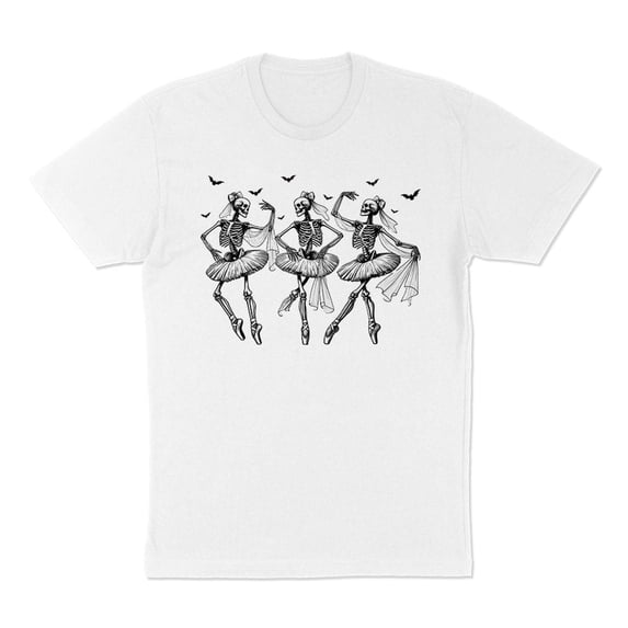 Ballet Skeletons Shirt Unisex Large White