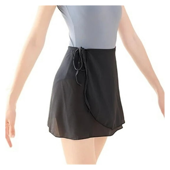 Ballet Skirt Black Dance Wrap Skirt Sheer Wrap Ballet Skirt with Ballerina Skirt for Dancing
