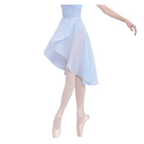 Ballet Skirt Women Adult Long Wrap Chiffon Skirt Ballet Skate Skirt Adjustable Buckles Ballerina Dance Wear