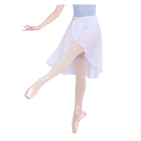 Ballet Skirt Women Adult Long Wrap Chiffon Skirt Ballet Skate Skirt Adjustable Buckles Ballerina Dance Wear