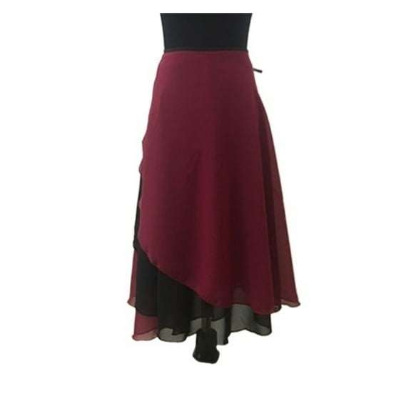 Ballet Skirt Women Adults Long Chiffon Ballet Classical Dance Skirts Lace Up Double-sided Ballet Skirts Ballet Dance