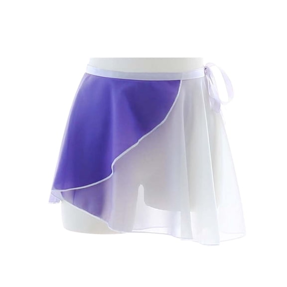 Ballet Skirt Women Girl Ballet Wrap Skirt Dancewear Chiffon Practice Gradient Gymnastics Skirt