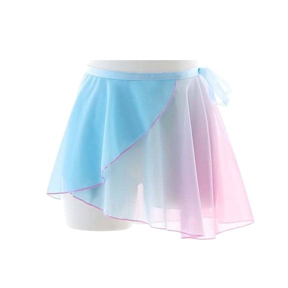 Ballet Skirt Women Girl Ballet Wrap Skirt Dancewear Chiffon Practice Gradient Gymnastics Skirt