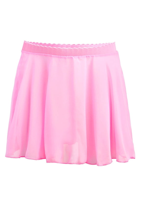 Ballet Skirt for Girls Pull On Dance Wrap Chiffon Skirts Elastic Solid Color Dance Costumes