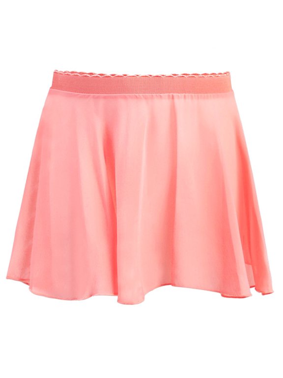 Ballet Skirt for Girls Pull On Dance Wrap Chiffon Skirts Elastic Solid Color Dance Costumes
