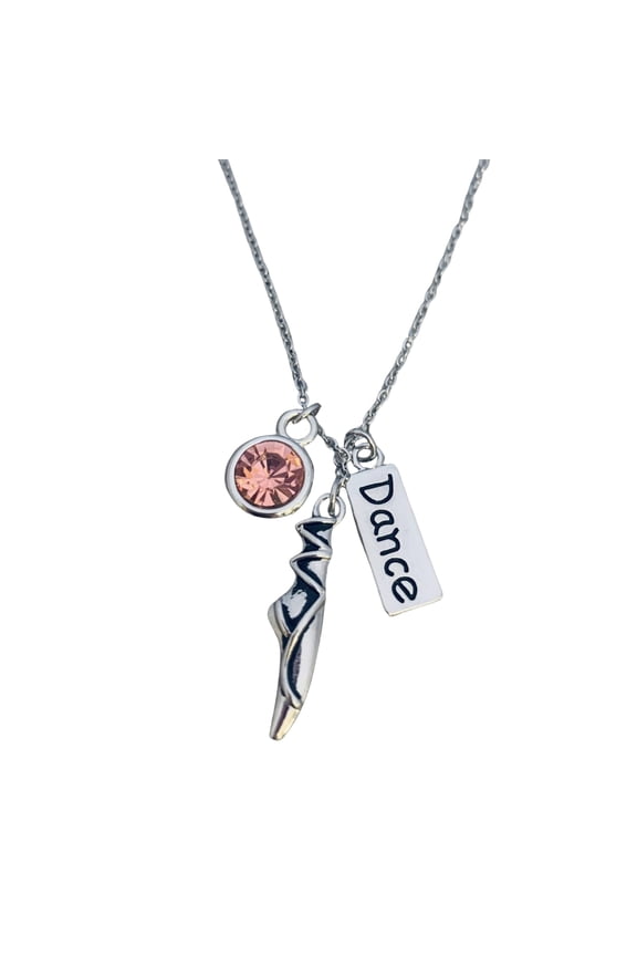 Ballet Slipper Necklace - Dance Jewelry, Pink Ballet Shoes Charm Pendant - Gift For Dancers and Dance Recitals