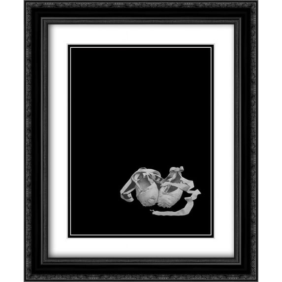 Ballet Slippers 2x Matted 20x24 Black Ornate Framed Art Print by Harvey Edwards
