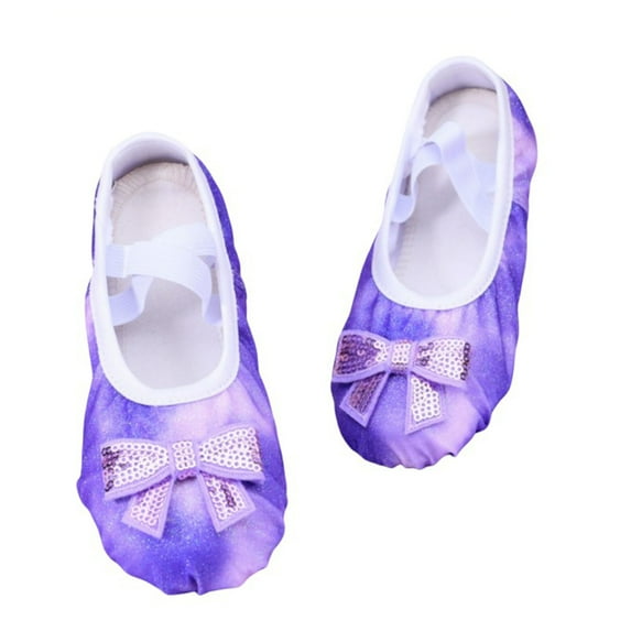 MEZZALL Ballet Slippers Dance Shoes Split Leather Sole For Children Party Cute Footwear 5.5-6 Years
