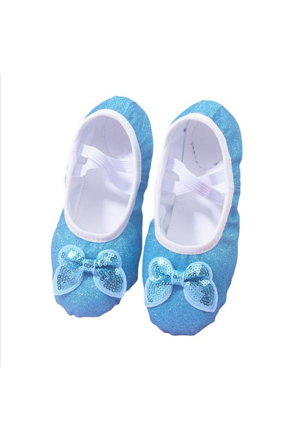 Ballet Slippers Dance Shoes Split Leather Sole For Children Party Relaxed Fit Footwear 4.5-5 Years