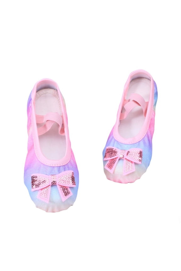 Ballet Slippers Dance Shoes Split Leather Sole For Children Party Soft Footwear 4-4.5 Years