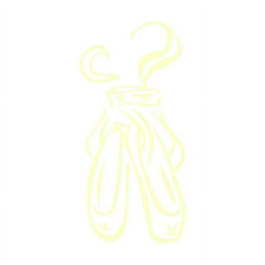 Ballet Slippers Vinyl Graphic - Small - Ivory