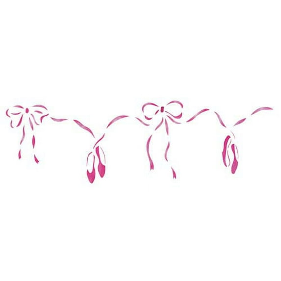 Ballet Slippers Wall Stencil SKU #1386 by Designer Stencils