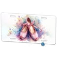 thumbnail image 1 of Ballet Slippers Watercolor Metal Novelty License Plate, 1 of 7