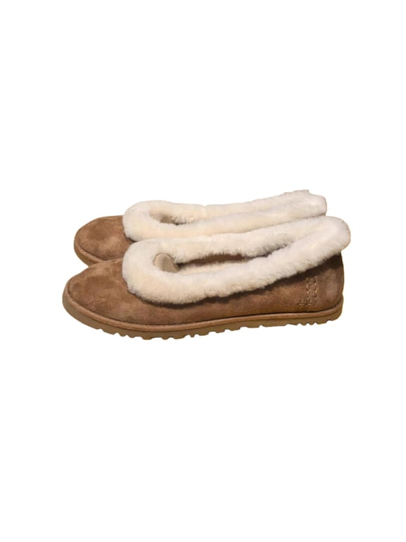 Ballet Style Warm Lined Winter Shoes for Women, Cozy Plush Snow Cotton Flats