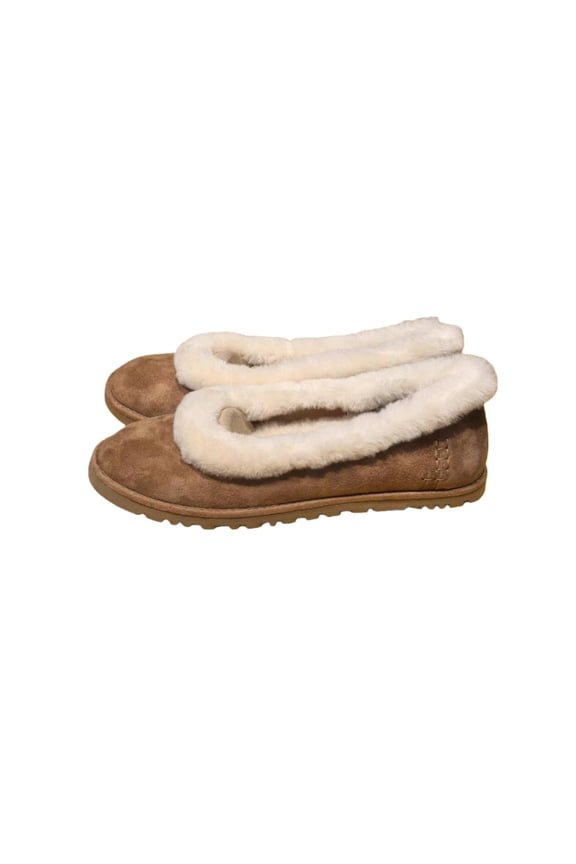 Ballet Style Warm Lined Winter Shoes for Women, Cozy Plush Snow Cotton Flats