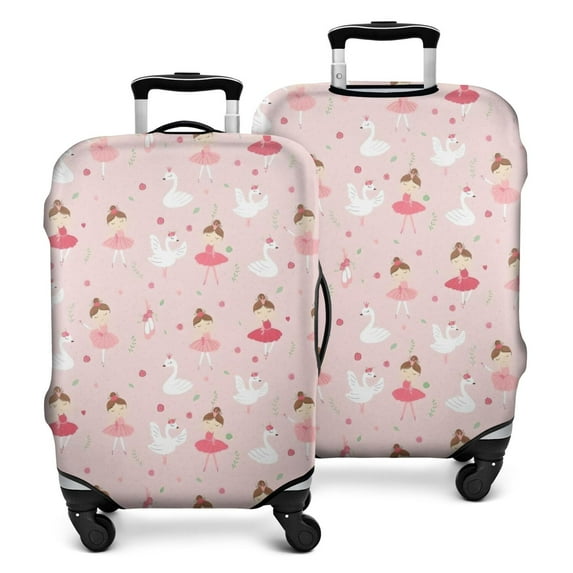 Ballet Swan Princess Pattern Luggage Cover Fashion Suitcase Cover Baggage Covers Fit 25-28 Inch Luggage (Go Travel)