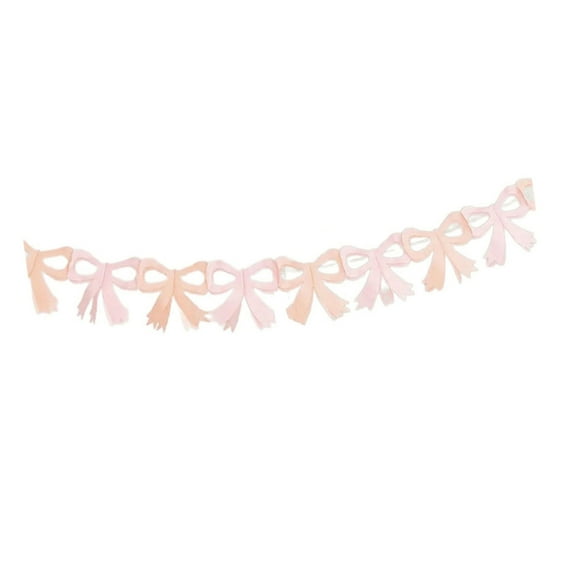 Ballet-Themed Recyclable Paper Butterfly Garland Flags with Bowknot for Weddings & Birthdays Decorations