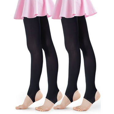 Ballet Tights For Toddler Girls Black Dance Stockings 2 Pairs