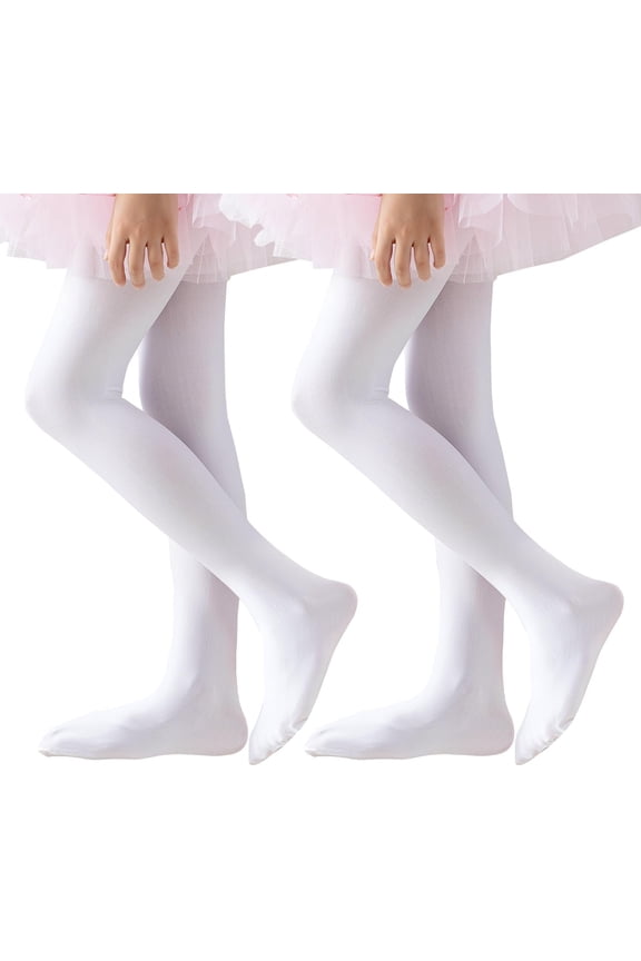 Ballet Tights for Girls 90D Footed Dance Tights Toddler Ultra Soft School Stockings Kids Leggings 3T-14 Years Old