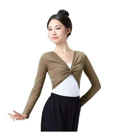 Ballet Tops Woman Dance Wrap Top Ballet Crop Top Coat Dance Shirt for Woman Tops Ballet Outfits