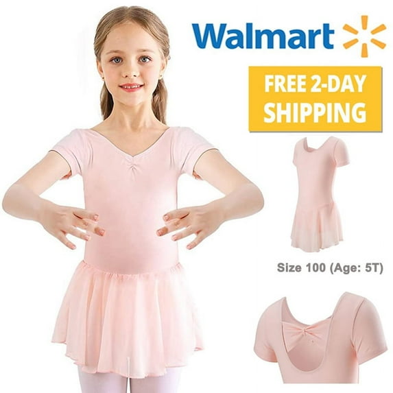 Ballet Tutu for Girls, Ballet Dress Cotton Ballet Leotard, Dance Dress, Dance Body with Chiffon Skirt Tutu