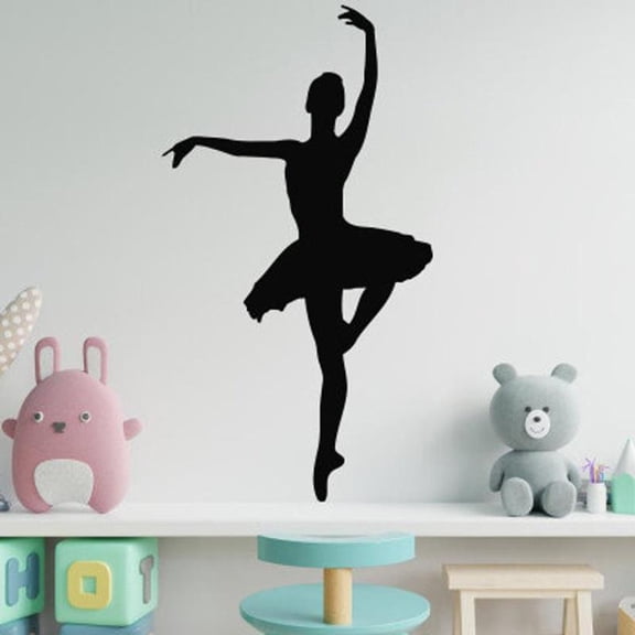 Ballet Wall Decal Ballerina Ballet Dancer Gymnastics Wall Stickers Dance Studio Decor Girls Bedroom Decor Vinyl Art Decal 57x31cm
