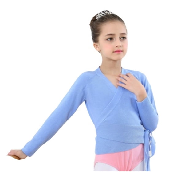 Ballet Wrap Top Girl Ballet Warm Up Kids Ballet Leotard Crop Top Dance Shawl Jacket Cardigan Coat