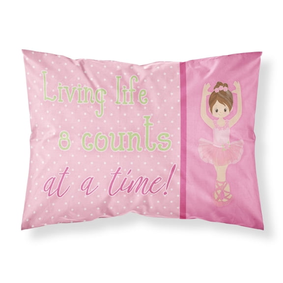 Ballet in 8 Counts Brunette Fabric Standard Pillowcase