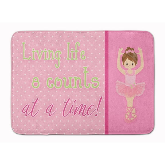 Ballet in 8 Counts Brunette Machine Washable Memory Foam Mat