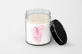 Ballet is Like Dreaming on Your feet Candle - Soy Wax Candle - Hand Poured - 9 oz Vanilla-Scented Candle - Candle Jar