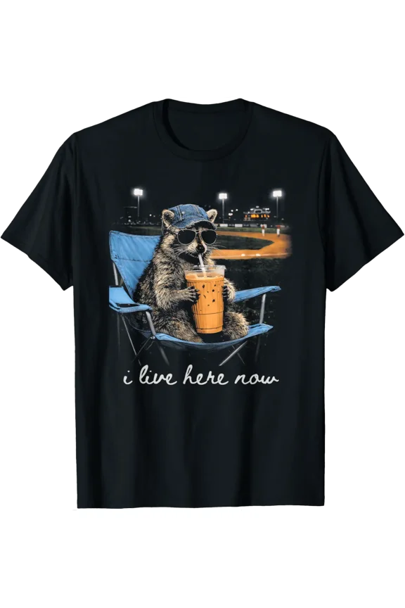 Ballfield Baseball Field I Live Here Now T-Shirt