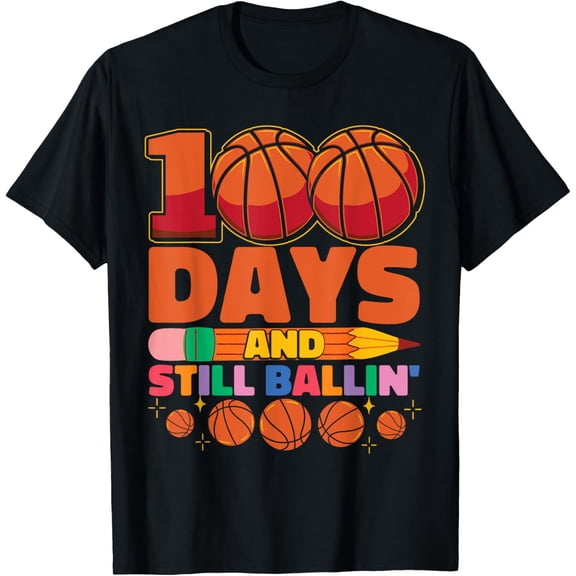Ballin 100th Day Of School 100 Days Of School Vintage Funny Gifts T-shirt