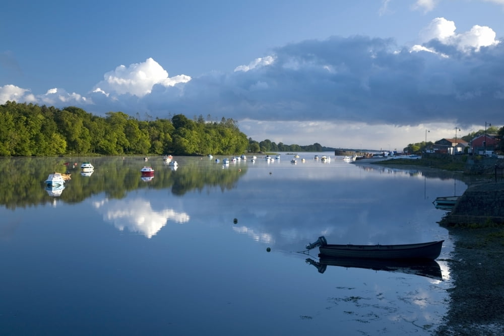 Ballina Co Mayo Ireland Morning Reflections On The River Moy Canvas Art - Gareth McCormack Design Pics (18 x 12)