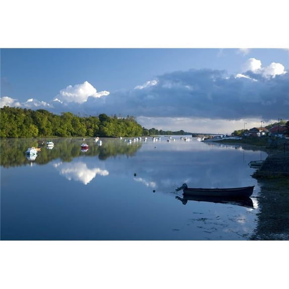 Ballina Co Mayo Ireland; Morning Reflections On The River Moy Poster Print