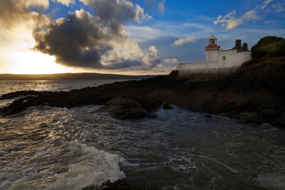 Ballinacourty Lighthouse Dungarvan Bay County Waterford Ireland Canvas Art - Panoramic Images (27 x 9)