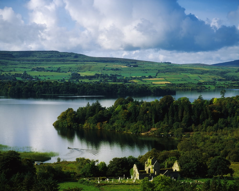 Ballindoon Abbey Lough Arrow Co Sligo Ireland Canvas Art - The Irish Image Collection Design Pics (38 x 30)