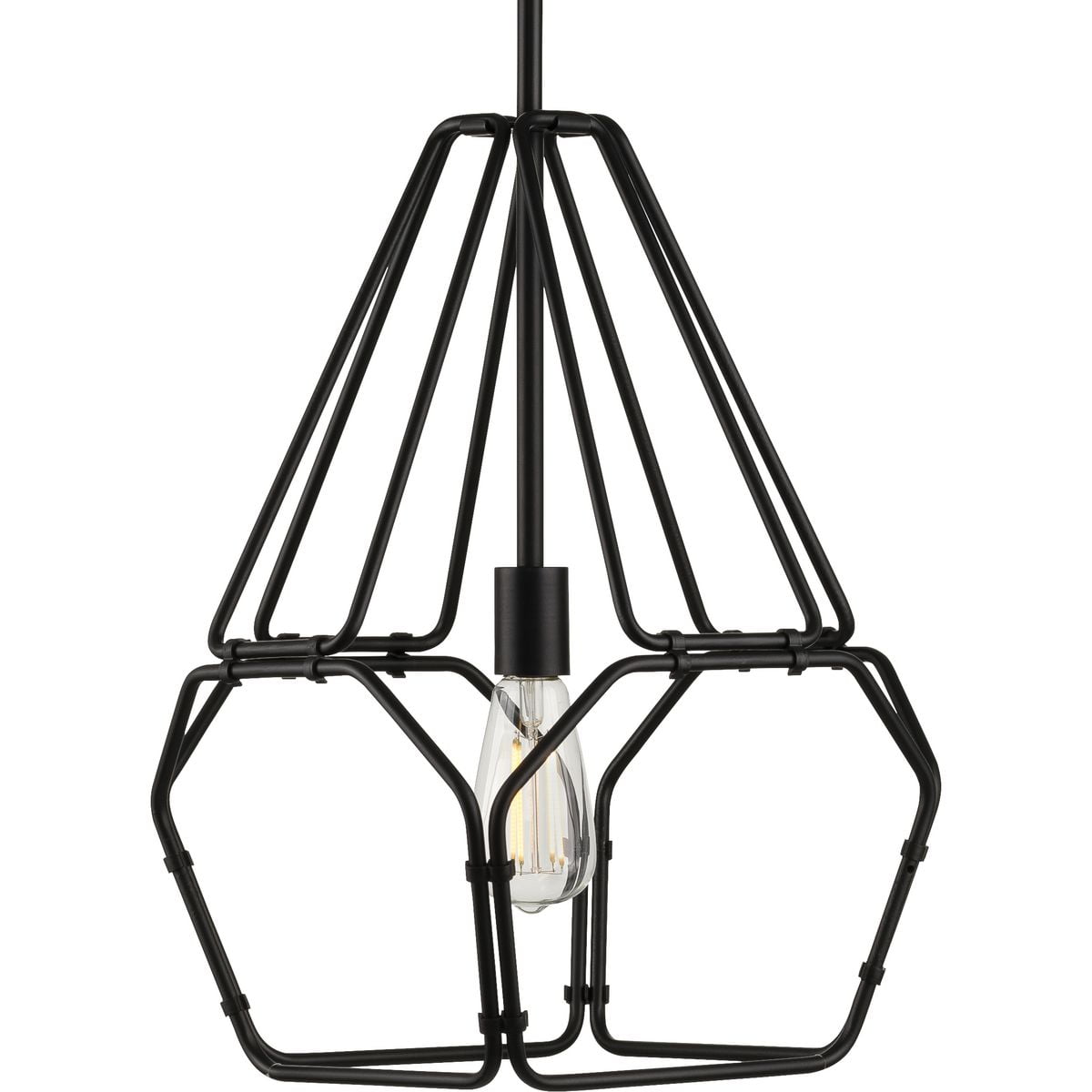 Ballinger 12.5" Matte Black Rustic Farmhouse Pendant Light