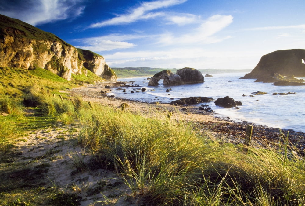 Ballintoy County Antrim Ireland Beach Scenic Canvas Art - The Irish Image Collection Design Pics (18 x 12)