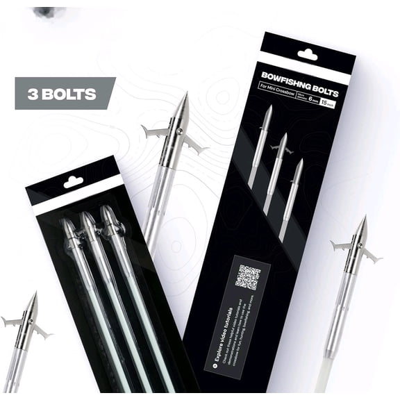 Ballista Mini Crossbows Bowfishing Arrows 15" Length, 6mm Micro-Diameter (Pack of 3)$$Other
