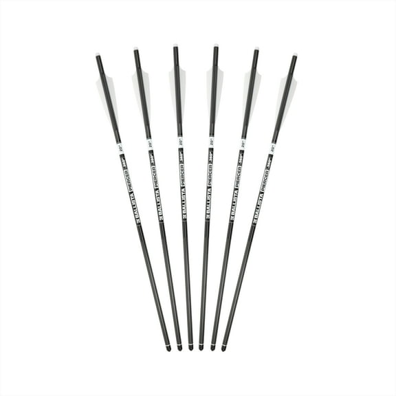 Ballista Piercer Carbon 20-Inch 3-Vane Crossbow Bolts - 360 Grains, Half-Moon Nock - 6 pc