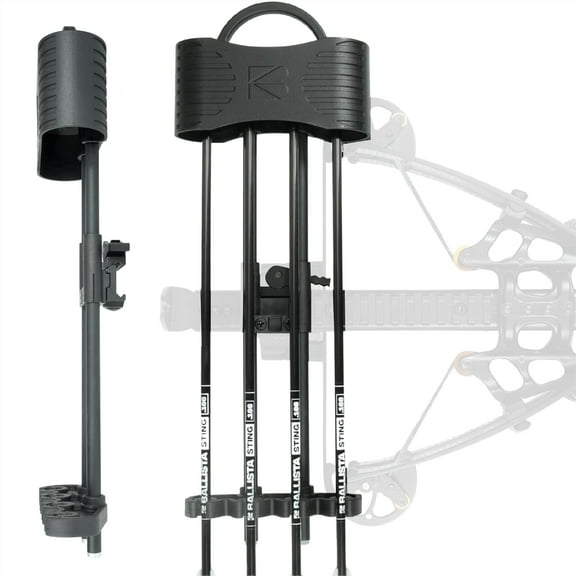Ballista Crossbow Quiver – Fits 4 Arrows (5.5 mm-8.8mm) – Quick-Detach 20mm Picatinny Mount