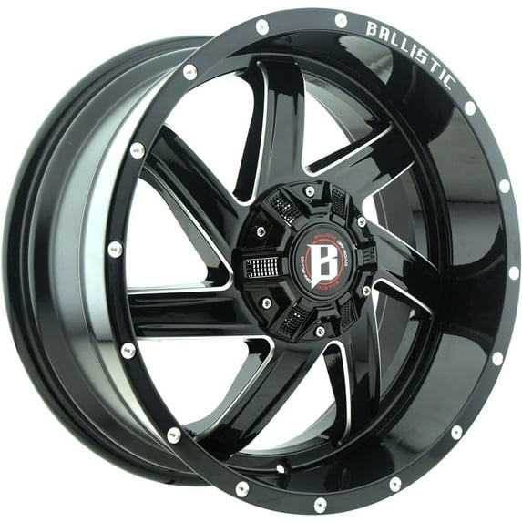 Ballistic Guillotine 961 Wheel Rim Gloss Black 20X9 5x5.5 (5x139.7) 5x150 12mm