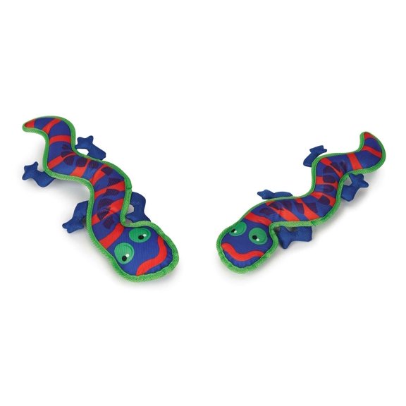 Ballistic Lizard Floating Dog Toy 16" of Bright Colorful Fun Play Fetch Tug Chew (Two Ballistic Lizards)