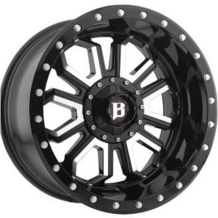Ballistic Wheels 20x10 Black With Natural Accents Wheel - Not Applicable Bolt Pattern