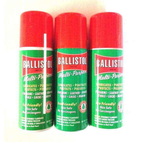 Ballistol Multi Purpose Oil-Lubricant Gun Cleaner, 1.5 oz can - 3 pack